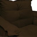 Ver imagem 4 de Conjunto 2 Poltronas Para Recepção Com Base Giratória de Metal Opala Suede Marrom - LM DECOR