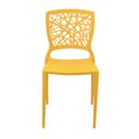 Ver imagem 2 de Cadeira Tramontina Joana Amarela em Polipropileno e Fibra de Vidro