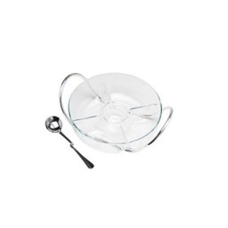 Saladeira Wolff de Inox C/Concha Para Molho e 5 Divisões 28cm - 1