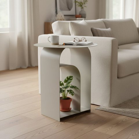 Mesa Redonda de Apoio Moderna 38cm Orion Rivatti