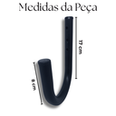 Ver imagem 3 de Suporte Gancho de Parede Aço Resistente para Ferramentas Mangueira Escada Preto