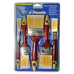 Pincel pintura -Kit com 5 pincéis - WESTERN - 1