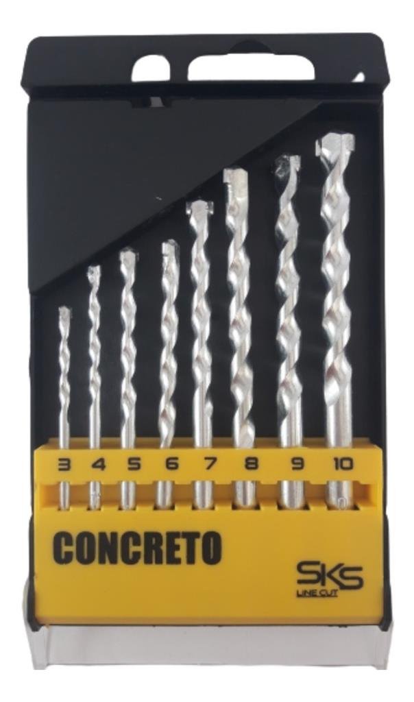 Kit De Brocas De Vídia Para Concreto 8 Pçs Hammer | MadeiraMadeira