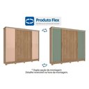 Ver imagem 2 de Guarda Roupa 4 Portas de Correr e 4 Gavetas C- Pés Cb03n565 Flex Nogueira-macadamia ou Verde -