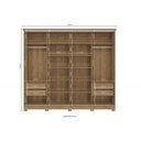 Ver imagem 4 de Guarda Roupa 4 Portas de Correr e 4 Gavetas C- Pés Cb03n565 Flex Nogueira-macadamia ou Verde -