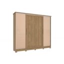 Ver imagem 1 de Guarda Roupa 4 Portas de Correr e 4 Gavetas C- Pés Cb03n565 Flex Nogueira-macadamia ou Verde -