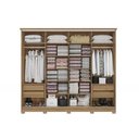 Ver imagem 5 de Guarda Roupa 4 Portas de Correr e 4 Gavetas C- Pés Cb03n565 Flex Nogueira-macadamia ou Verde -