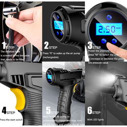Calibrador Compressor Digital Pneu Bike Carro Moto 120w - 9
