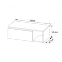 Ver imagem 3 de Armário C/ Balcão Banheiro Suspenso Bn3601 S/ Cuba 80cm e Espelho Bn3602 Branco - Tecno Mobili