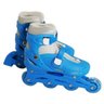Patins Infantil Inline - 4 Rodas Kit Proteção Passeio - Azul G (39 a 42) - BW019 - 3