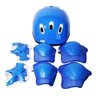 Patins Infantil Inline - 4 Rodas Kit Proteção Passeio - Azul G (39 a 42) - BW019 - 4