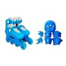 Patins Infantil Inline - 4 Rodas Kit Proteção Passeio - Azul G (39 a 42) - BW019 - 2