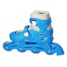 Patins Infantil Inline - 4 Rodas Kit Proteção Passeio - Azul G (39 a 42) - BW019 - 8