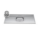 Ver imagem 6 de Balcão de Cozinha com Pia Inox 120cm 1 Gaveta Tatiane Amêndoa/preto - Ajl Móveis