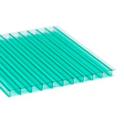 Chapa de Policarbonato Alveolar Verde 2,10x6,00 6 Milímetros - 6