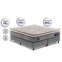Ver imagem 2 de Cama Box Super King + Colchão Molas Ensacadas Cama Inbox com Euro Pillow Frost ThermoGel 193x203x70