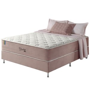 Cama Box Casal Anjos Colchões  Molas Ensacadas Visco Gel Charlotte 138x188x73