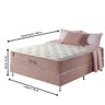 Cama Box Casal Anjos Colchões  Molas Ensacadas Visco Gel Charlotte 138x188x73 - 3