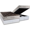 Ver imagem 1 de Cama Box Baú King: Colchão Espuma D33 Paropas Pasquale Plus + Base Crc Linhão White (193x203)