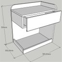 Ver imagem 2 de Casinha caminha para cachorro cão com gaveta mdf Branco