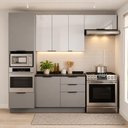 Ver imagem 1 de Cozinha Completa Lumina 260 cm X 60 cm X 240 cm com Paneleiro Nicho para Forno e Micro-Ondas 6