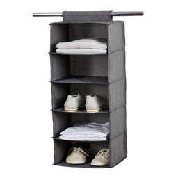 Sapateira Organizador Cabideiro Guarda Roupa Armario 5 Prateleiras Multiuso Closet - 1