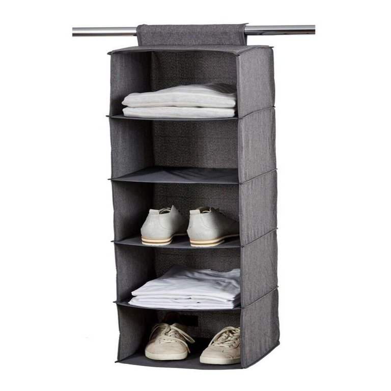 Sapateira Organizador Cabideiro Guarda Roupa Armario 5 Prateleiras Multiuso Closet