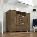 Ver imagem 2 de Cômoda London 2 Portas e 4 Gavetas Malbec