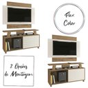 Ver imagem 3 de Conjunto Rack e Painel Sala para Tv até 50 Polegadas Canelato-off White 3d Canelato-off White 3d