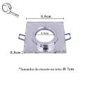Ver imagem 5 de 5 Spot Cristal de Embutir Quadrado MR16 Transparente Sala LUP18