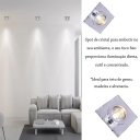 Ver imagem 4 de 5 Spot Cristal de Embutir Quadrado MR16 Transparente Sala LUP18