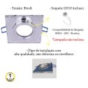 Ver imagem 3 de 5 Spot Cristal de Embutir Quadrado MR16 Transparente Sala LUP18