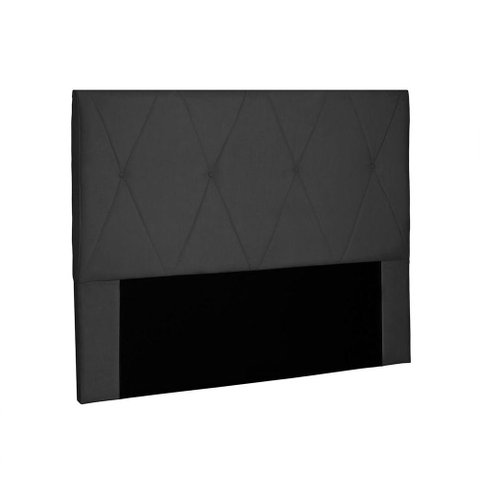 Cabeceira Aquilla para Cama Box Solteiro 90 Cm Suede Preto - D’Rossi