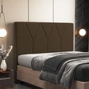 Ver imagem 2 de Cabeceira Cama Box Casal Queen 160cm Aura Suede W01 Marrom - Mpozenato