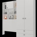 Ver imagem 4 de Guarda-Roupa Solteiro 2 Portas com Cabeceira Nina Cimol