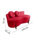 Ver mais imagens de Namoradeira Sofá Feijão Lounge Orgânica Suede Vermelho