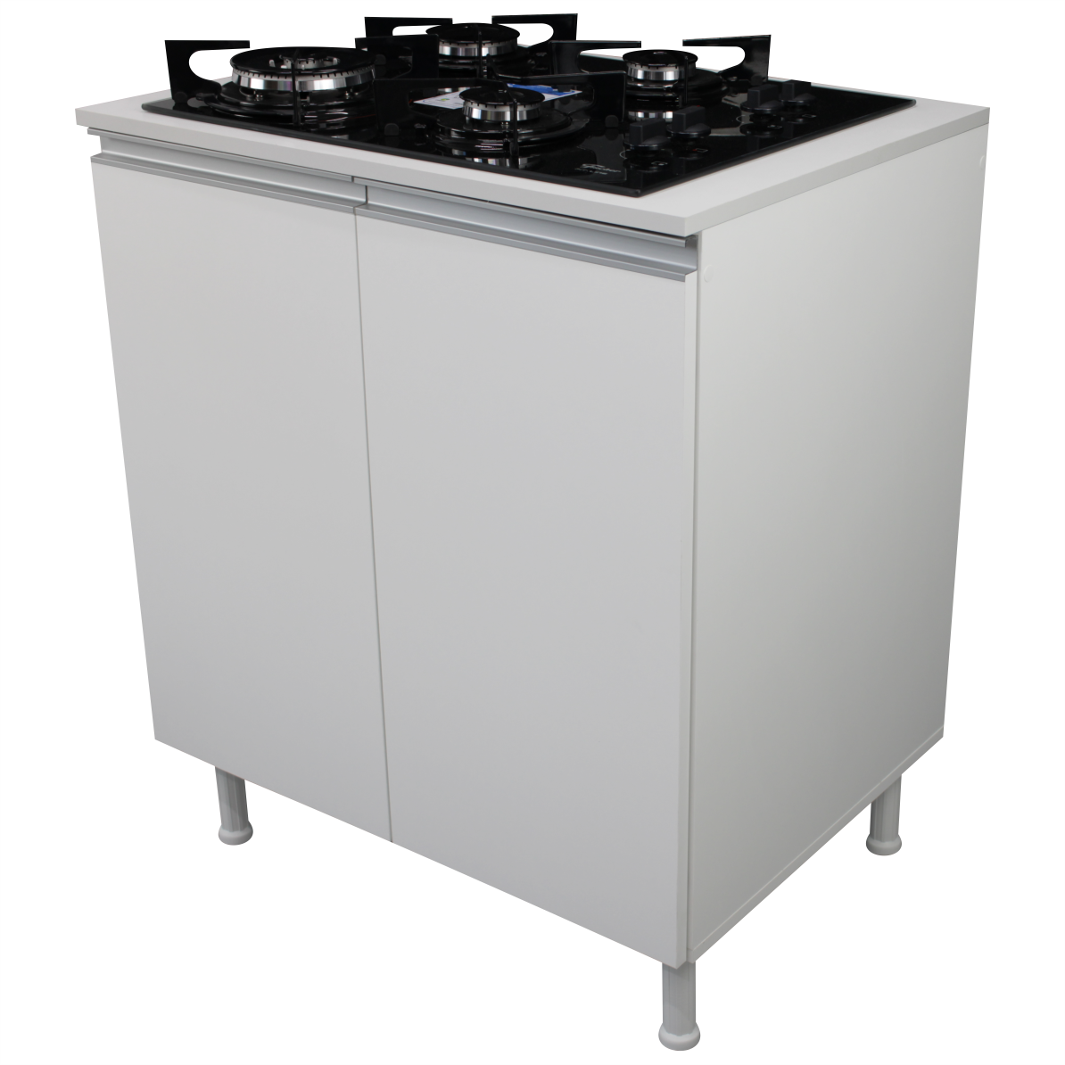 Balcão para Fogão Cooktop 60cm 100% Mdf 2 Portas para Cozinha