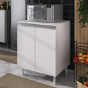 Ver imagem 5 de Balcão Multiuso 60cm 100% Mdf 2 Portas com Tampo para Cozinha