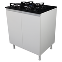 Ver imagem 1 de Balcão para Fogão Cooktop 70cm 100% Mdf 2 Portas para Cozinha
