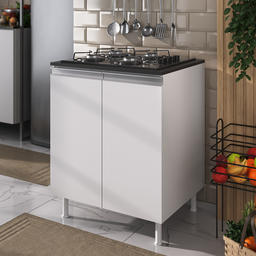 Balcão para Fogão Cooktop 70cm 100% Mdf 2 Portas para Cozinha - 5