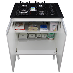 Balcão para Fogão Cooktop 70cm 100% Mdf 2 Portas para Cozinha - 4