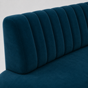 Ver imagem 5 de Sofá Namoradeira 2 Lugares Orgânico Sala Hall de Entrada Living 160cm Pé Dourado Maraú Veludo Azul