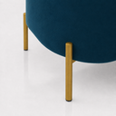Ver imagem 6 de Sofá Namoradeira 2 Lugares Orgânico Sala Hall de Entrada Living 160cm Pé Dourado Maraú Veludo Azul