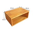 Ver imagem 5 de Rack de TV Industrial de Ferro e Madeira Style Square 2 Nichos e 1 Nicho Gaveta Carvalho e Preto