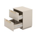 Ver imagem 4 de Mesa Cabeceira Quarto 50cm com 2 Gavetas Magna V01 - D’Rossi