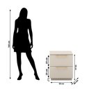 Ver imagem 3 de Mesa Cabeceira Quarto 50cm com 2 Gavetas Magna V01 - D’Rossi