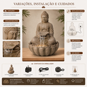 Ver imagem 6 de Fonte Decorativa Buda com Cascata e LED em Poliresina 86 cm
