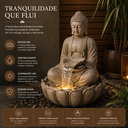 Ver imagem 5 de Fonte Decorativa Buda com Cascata e LED em Poliresina 86 cm