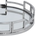 Ver imagem 2 de Bandeja Luxo Redonda em Aço Inox Polido Espelhada Multiuso