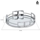 Ver imagem 5 de Bandeja Luxo Redonda em Aço Inox Polido Espelhada Multiuso